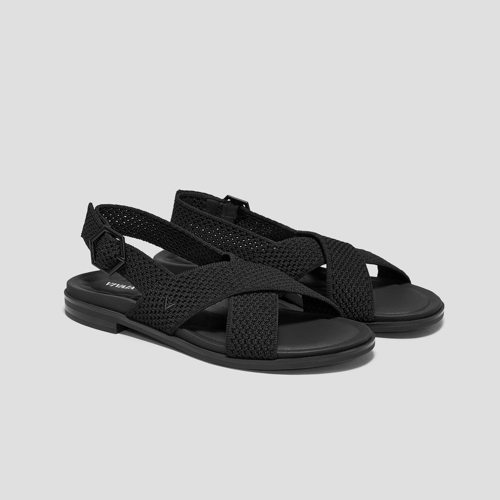 VIVAIA Pamela Black Mesh Sandals | EU 41.5 / US 10